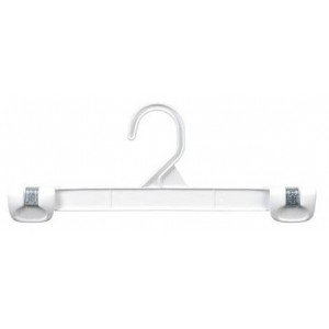 White 10" Gripper Hanger w/ Stationary Hook