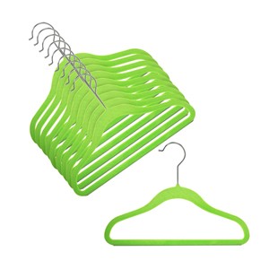 12" Childrens Lime Slim-Line Hanger