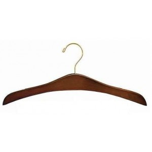 Walnut & Brass Decorative Shirt/Dress Hanger